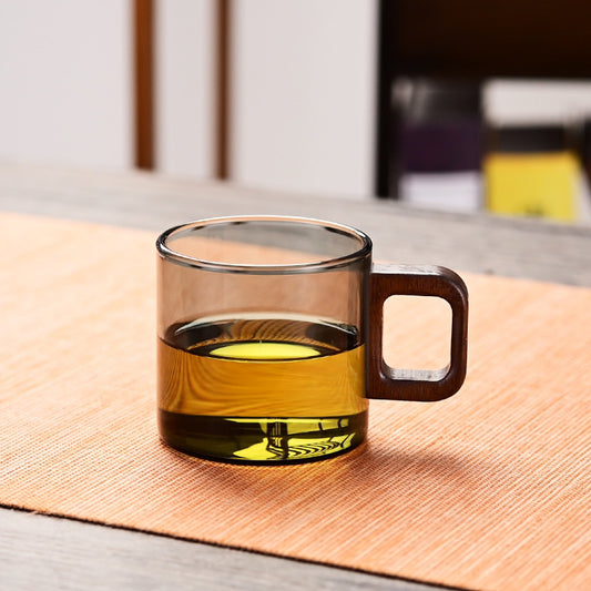 Glass Tea Cup High-End Household Personal Glass Mug Cup High Temperature Resistance Tea Water Separation Office Water Glass Dedicated